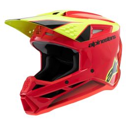 Prilba S-M3 FRAY, ALPINESTARS, detská (červená/žlutá fluo/černá) 2025