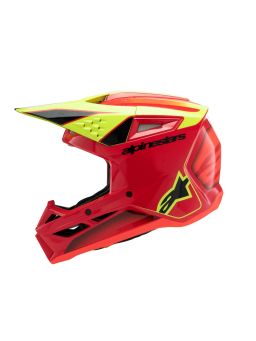 Prilba S-M3 FRAY, ALPINESTARS, detská (červená/žlutá fluo/černá) 2025