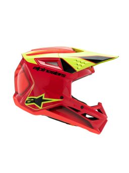 Prilba S-M3 FRAY, ALPINESTARS, detská (červená/žlutá fluo/černá) 2025