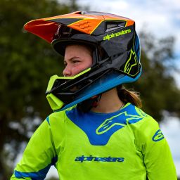 Prilba S-M3 FRAY, ALPINESTARS, detská (červená/žlutá fluo/černá) 2025