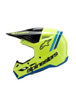 Prilba S-M3 RADIUM, ALPINESTARS, detská (žltá fluo/černá/modrá) 2025