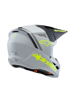 Prilba S-M3 RADIUM, ALPINESTARS, detská (šedá mat/žlutá fluo/černá) 2025