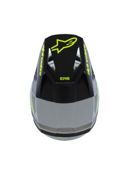 Prilba S-M3 RADIUM, ALPINESTARS, detská (šedá mat/žlutá fluo/černá) 2025