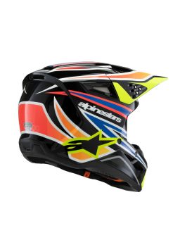 Prilba S-M3 WURX, ALPINESTARS, detská (černá/žlutá fluo/modrá/červená) 2025