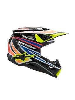 Prilba S-M3 WURX, ALPINESTARS, detská (černá/žlutá fluo/modrá/červená) 2025
