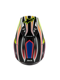 Prilba S-M3 WURX, ALPINESTARS, detská (černá/žlutá fluo/modrá/červená) 2025