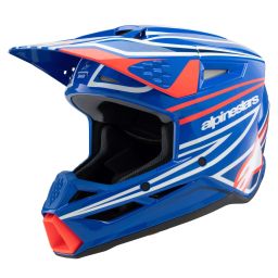 Prilba S-M3 WURX, ALPINESTARS, detská (modrá/červená/bílá/černá) 2025