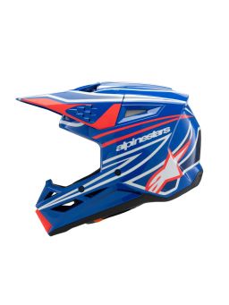 Prilba S-M3 WURX, ALPINESTARS, detská (modrá/červená/bílá/černá) 2025