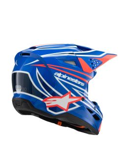 Prilba S-M3 WURX, ALPINESTARS, detská (modrá/červená/bílá/černá) 2025