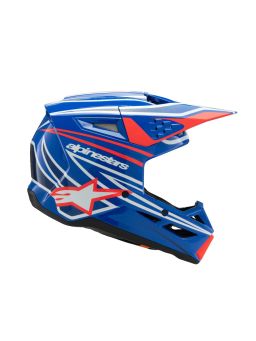 Prilba S-M3 WURX, ALPINESTARS, detská (modrá/červená/bílá/černá) 2025
