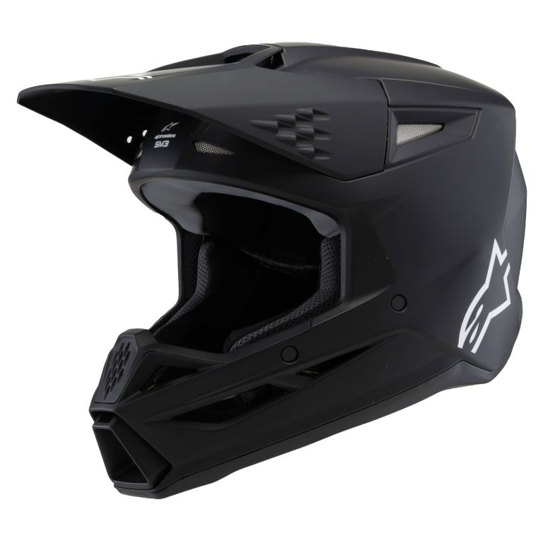 Prilba S-M3 SOLID, ALPINESTARS, detská (čierna mat) 2025