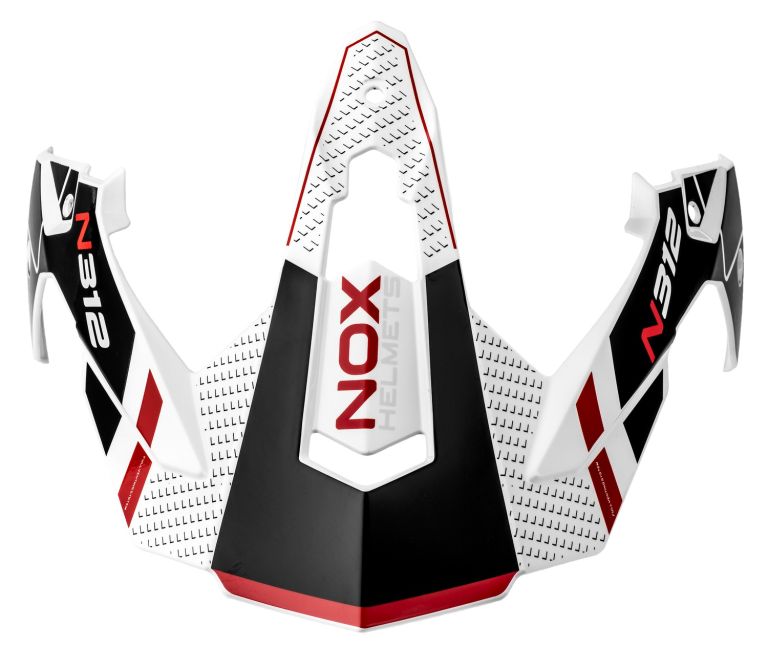 šilt pre prilby N312 DRONE, NOX (bílá,černá,červená)