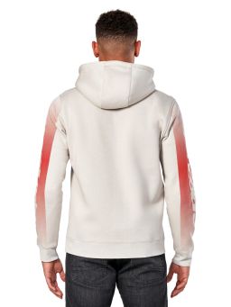 Mikina ARISING HOODIE, ALPINESTARS (biela offwhite/modrá/červená)