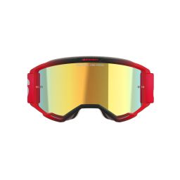 Okuliare VISION 5 BLAZE, ALPINESTARS (červená, zrkadlové zlaté plexi) 2025