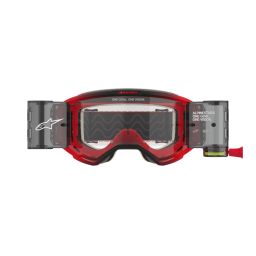 Okuliare VISION 5 BLAZE ROLL-OFF WIDE VISION, ALPINESTARS (červená, číre plexi a roll-off systém) 2025