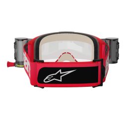 Okuliare VISION 5 BLAZE ROLL-OFF WIDE VISION, ALPINESTARS (červená, číre plexi a roll-off systém) 2025