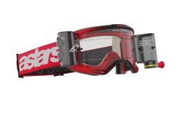Okuliare VISION 5 BLAZE ROLL-OFF WIDE VISION, ALPINESTARS (červená, číre plexi a roll-off systém) 2025
