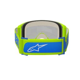 Okuliare VISION 5 BLAZE, ALPINESTARS (žltá fluo/modrá, zrkadlové modré plexi) 2025