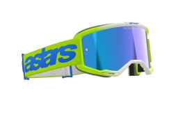 Okuliare VISION 5 BLAZE, ALPINESTARS (žltá fluo/modrá, zrkadlové modré plexi) 2025