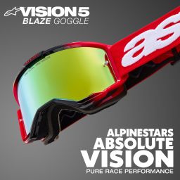 Okuliare VISION 5 HOLLOW ROLL-OFF WIDE VISION, ALPINESTARS (šedá/žlutá fluo, číre plexi a roll-off systém) 2025