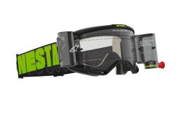 Okuliare VISION 5 HOLLOW ROLL-OFF WIDE VISION, ALPINESTARS (šedá/žlutá fluo, číre plexi a roll-off systém) 2025
