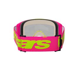 Okuliare VISION 5 WORDMARK, ALPINESTARS (růžová/žlutá fluo, zrkadlové červené plexi) 2025