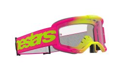 Okuliare VISION 5 WORDMARK, ALPINESTARS (růžová/žlutá fluo, číre plexi) 2025