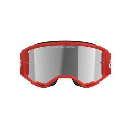 Okuliare VISION 3 WORDMARK, ALPINESTARS (červená, zrkadlové strieborné plexi) 2025
