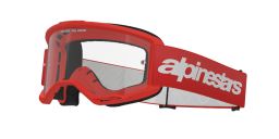 Okuliare VISION 3 WORDMARK, ALPINESTARS (červená, číre plexi) 2025