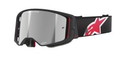 Okuliare SUPERTECH CORP, ALPINESTARS (černá/červená, zrkadlové strieborné plexi) 2025