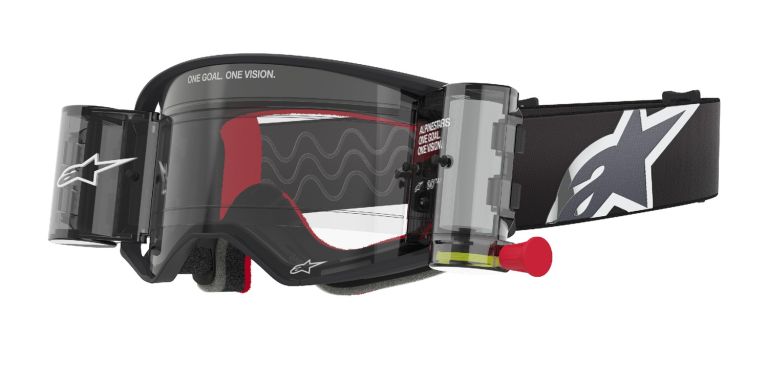 Okuliare SUPERTECH CORP ROLL-OFF WIDE VISION, ALPINESTARS (černá/šedá, číre plexi a roll-off systém) 2025