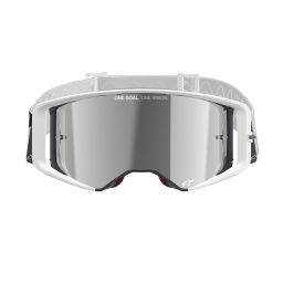 Okuliare SUPERTECH CORP, ALPINESTARS (biela, zrkadlové strieborné plexi) 2025