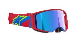 Okuliare SUPERTECH CORP, ALPINESTARS (červená/modrá, zrkadlové strieborné plexi) 2025