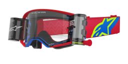 Okuliare SUPERTECH CORP ROLL-OFF WIDE VISION, ALPINESTARS (červená/modrá, číre plexi a roll-off systém) 2025