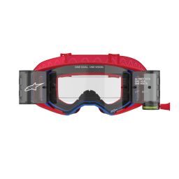 Okuliare SUPERTECH CORP ROLL-OFF WIDE VISION, ALPINESTARS (červená/modrá, číre plexi a roll-off systém) 2025