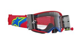Okuliare SUPERTECH CORP ROLL-OFF WIDE VISION, ALPINESTARS (červená/modrá, číre plexi a roll-off systém) 2025