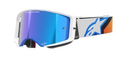 Okuliare SUPERTECH CORP, ALPINESTARS (modrá/oranžová, zrkadlové modré plexi) 2025