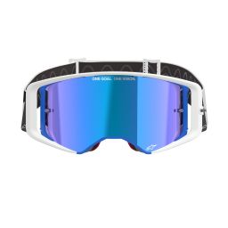 Okuliare SUPERTECH CORP, ALPINESTARS (modrá/oranžová, zrkadlové modré plexi) 2025