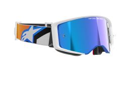 Okuliare SUPERTECH CORP, ALPINESTARS (modrá/oranžová, zrkadlové modré plexi) 2025