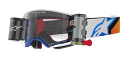 Okuliare SUPERTECH CORP ROLL-OFF WIDE VISION, ALPINESTARS (modrá/oranžová, číre plexi a roll-off systém) 2025