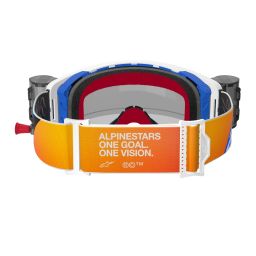 Okuliare SUPERTECH CORP ROLL-OFF WIDE VISION, ALPINESTARS (modrá/oranžová, číre plexi a roll-off systém) 2025