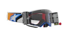 Okuliare SUPERTECH CORP ROLL-OFF WIDE VISION, ALPINESTARS (modrá/oranžová, číre plexi a roll-off systém) 2025