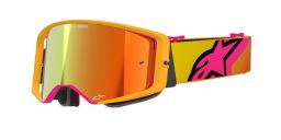 Okuliare SUPERTECH CORP, ALPINESTARS (žlutá/růžová, zrkadlové červené plexi) 2025