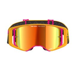 Okuliare SUPERTECH CORP, ALPINESTARS (žlutá/růžová, zrkadlové červené plexi) 2025