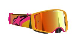 Okuliare SUPERTECH CORP, ALPINESTARS (žlutá/růžová, zrkadlové červené plexi) 2025