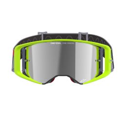 Okuliare SUPERTECH CORP, ALPINESTARS (žltá fluo/červená, zrkadlové strieborné plexi) 2025