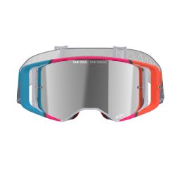 Okuliare SUPERTECH STREAM, ALPINESTARS (šedá/multicolor, zrkadlové strieborné plexi) 2025