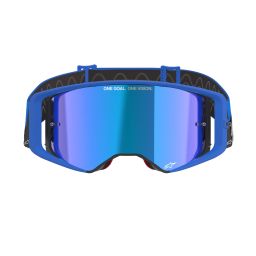 Okuliare SUPERTECH STREAM, ALPINESTARS (modrá, zrkadlové modré plexi) 2025