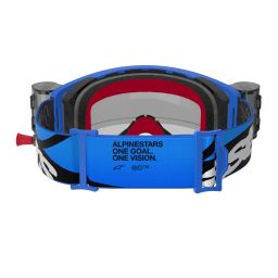 Okuliare SUPERTECH STREAM ROLL-OFF WIDE VISION, ALPINESTARS (modrá, číre plexi a roll-off systém) 2025