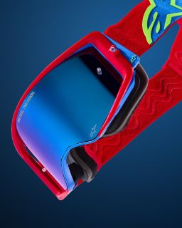 Okuliare SUPERTECH STREAM ROLL-OFF WIDE VISION, ALPINESTARS (modrá, číre plexi a roll-off systém) 2025